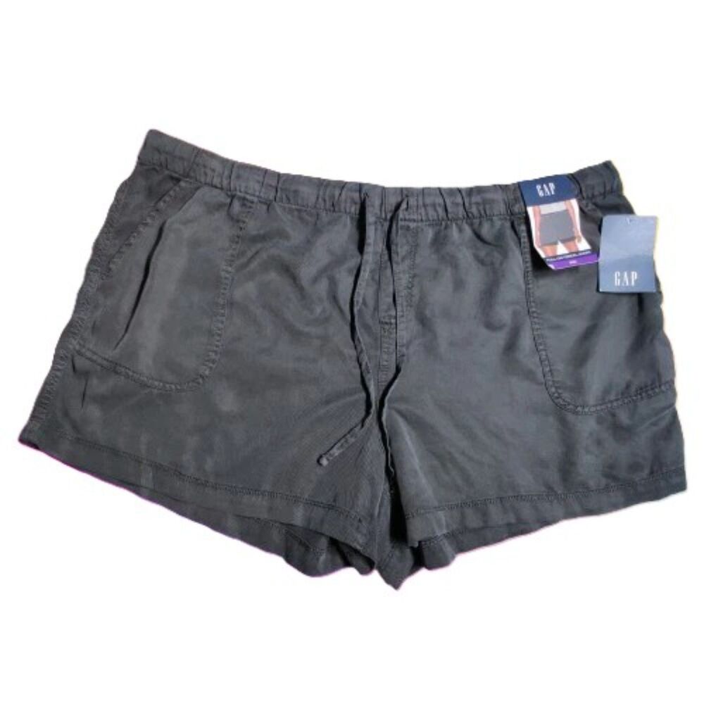 GAP Pull-On Tencel Shorts Women’s XXL Gray Stretch Chino Lyocell Soft Casual
